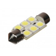 Светодиодная автолампа T10 41mm 6pcs 1,26W 12V